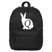 Q-anon Rabbit Logo 16 in Basic Backpack