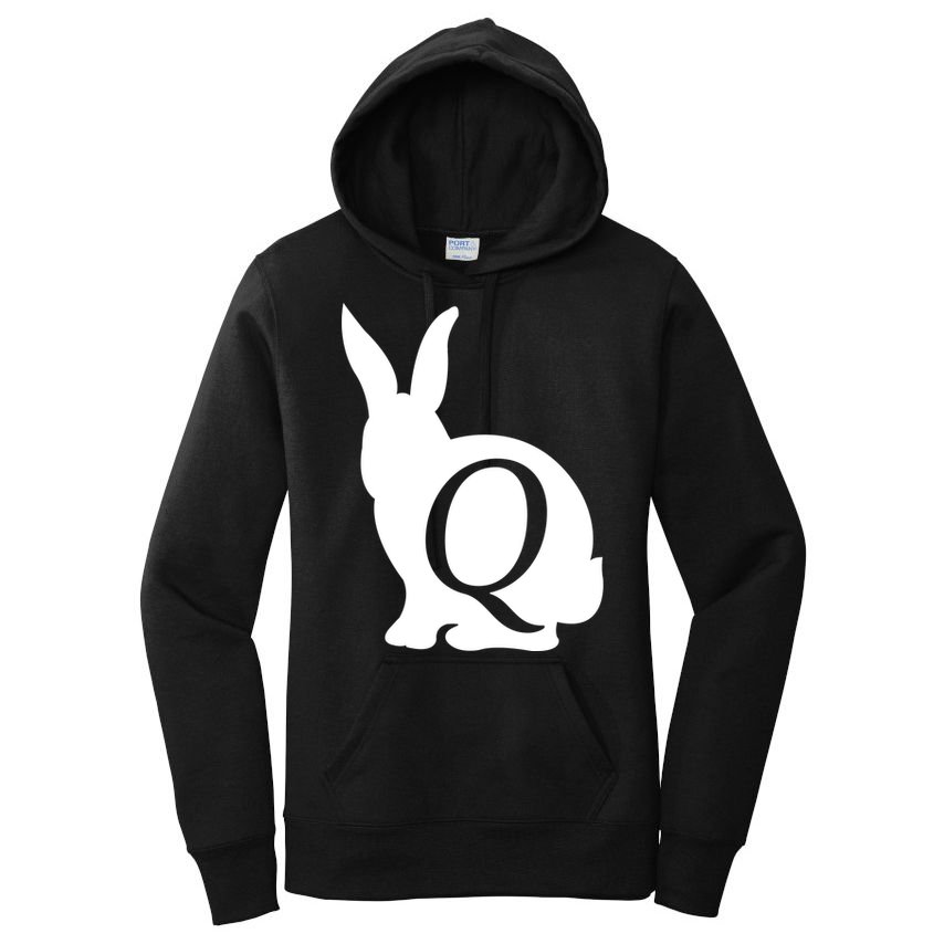 Q-anon Rabbit Logo Women's Pullover Hoodie