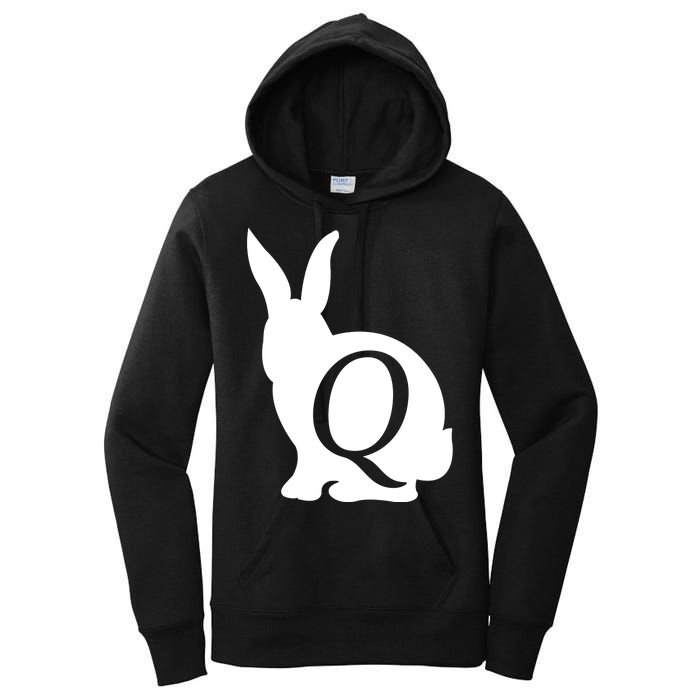 Q-anon Rabbit Logo Women's Pullover Hoodie