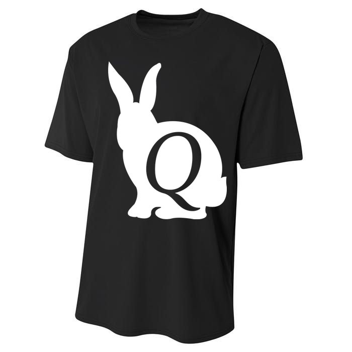 Q-anon Rabbit Logo Performance Sprint T-Shirt