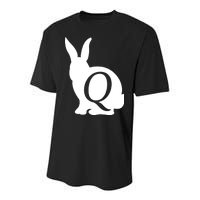 Q-anon Rabbit Logo Youth Performance Sprint T-Shirt