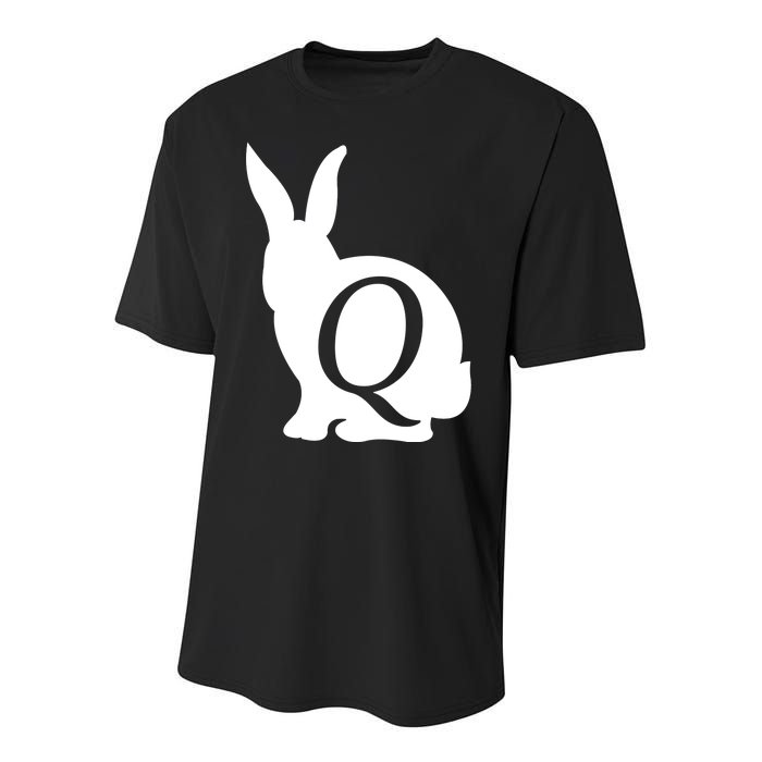 Q-anon Rabbit Logo Youth Performance Sprint T-Shirt