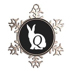 Q-anon Rabbit Logo Metallic Star Ornament