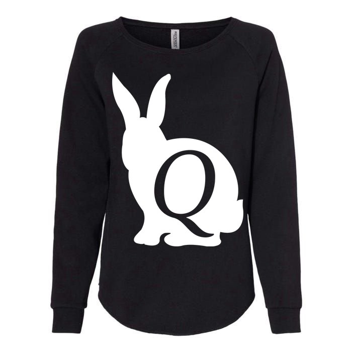 Q-anon Rabbit Logo Womens California Wash Sweatshirt