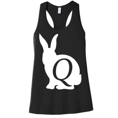 Q-anon Rabbit Logo Women's Racerback Tank