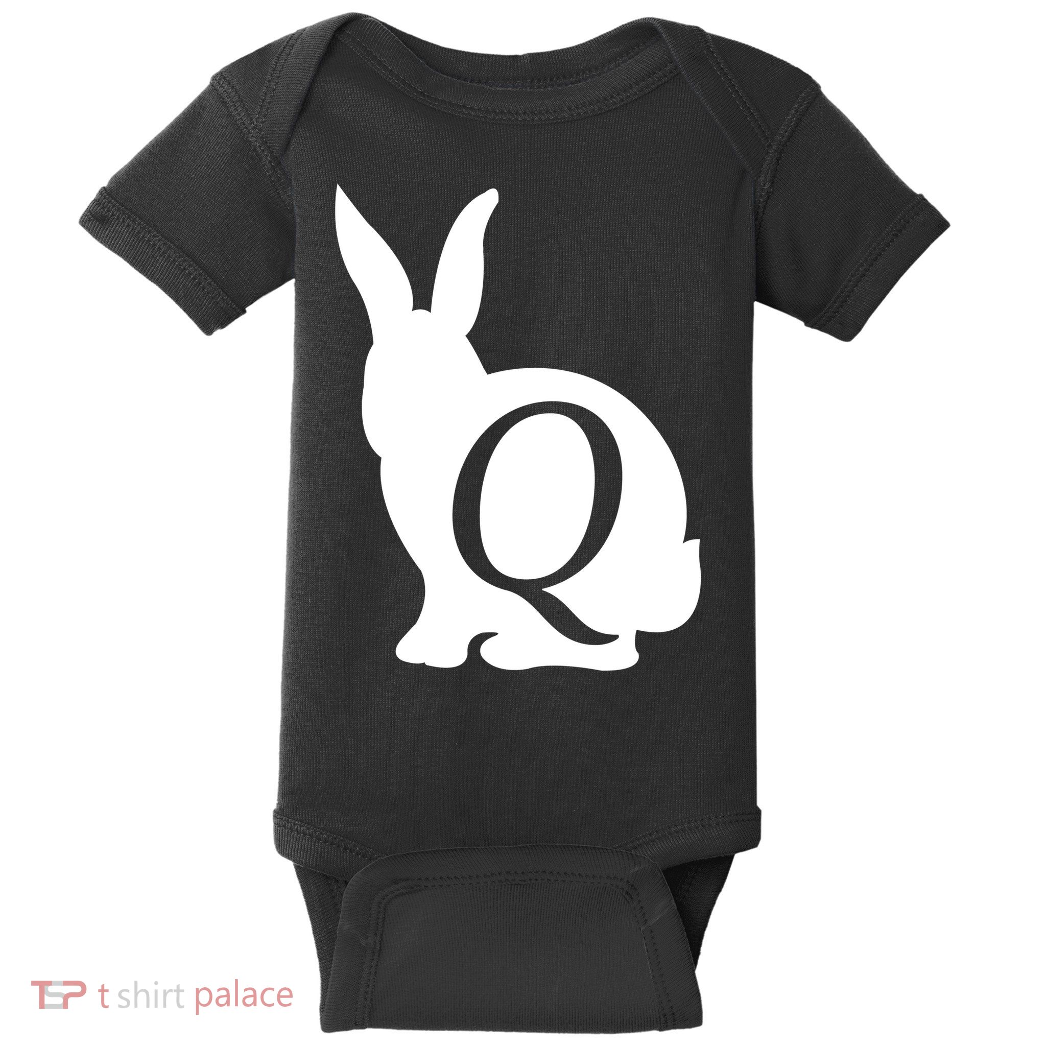 Q-anon Rabbit Logo Baby Bodysuit