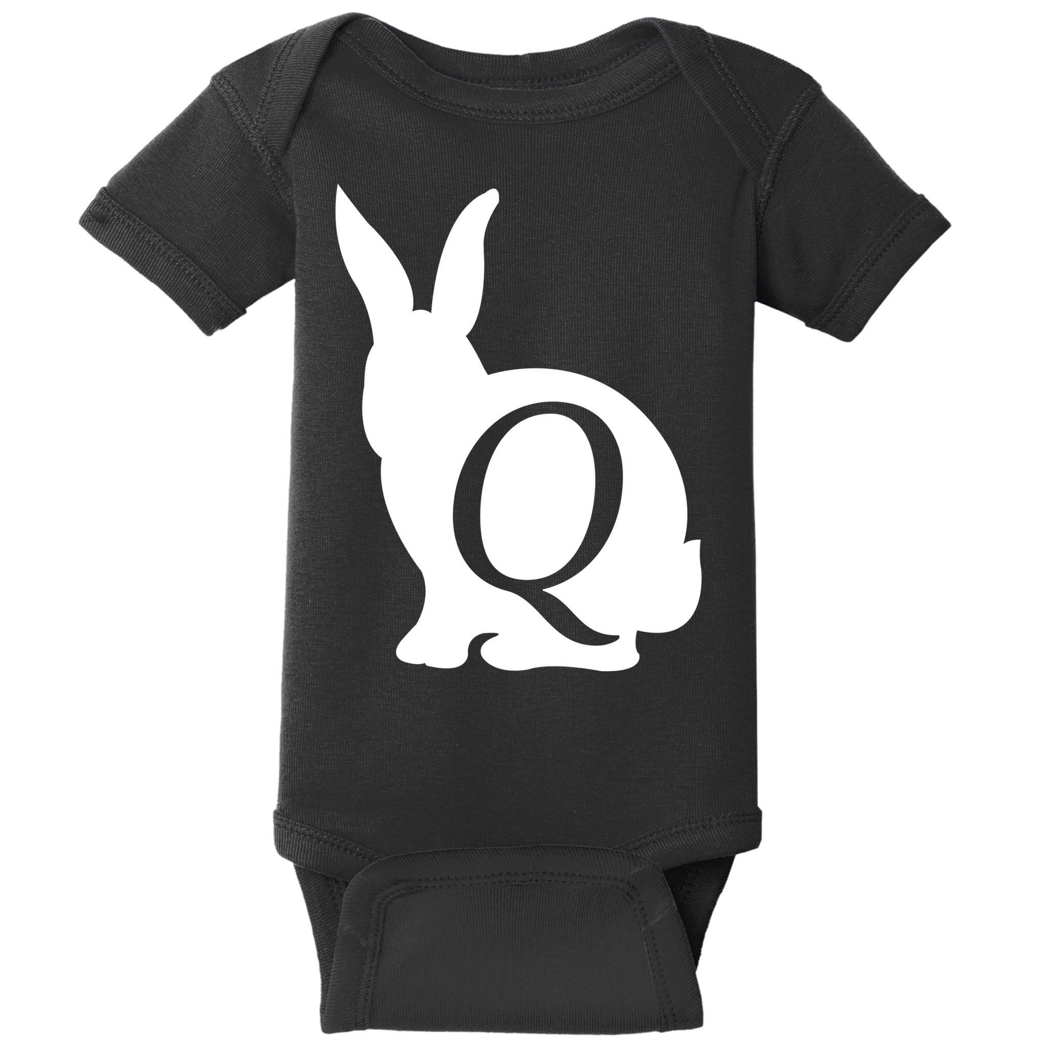 Q-anon Rabbit Logo Baby Bodysuit