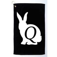 Q-anon Rabbit Logo Golf Towel