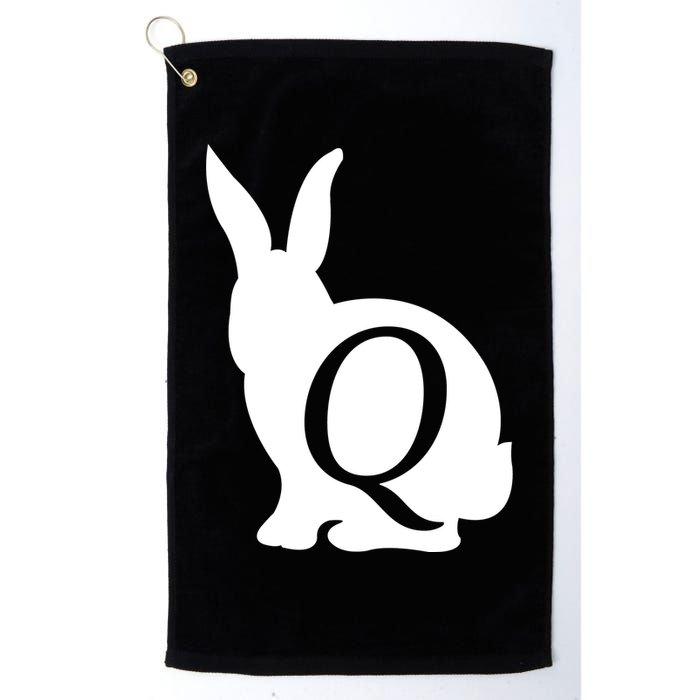 Q-anon Rabbit Logo Golf Towel