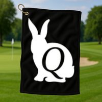 Q-anon Rabbit Logo Golf Towel