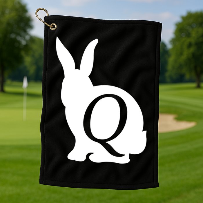 Q-anon Rabbit Logo Golf Towel