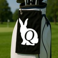 Q-anon Rabbit Logo Golf Towel