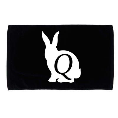 Q-anon Rabbit Logo Microfiber Hand Towel