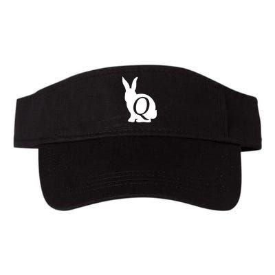 Q-anon Rabbit Logo Valucap Bio-Washed Visor