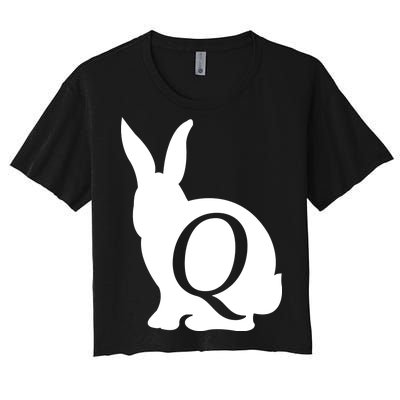 Q-anon Rabbit Logo Women's Crop Top Tee