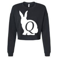 Q-anon Rabbit Logo Cropped Pullover Crew