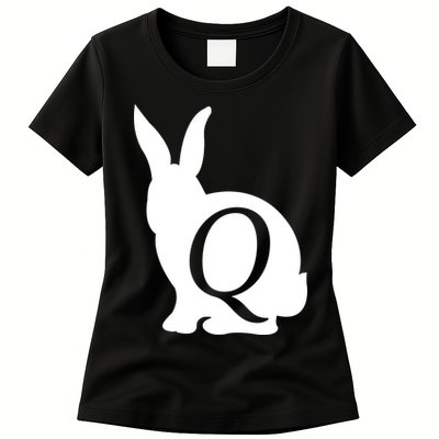 Q-anon Rabbit Logo Womens T-Shirt