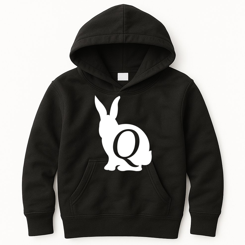 Q-anon Rabbit Logo Kids Hoodie