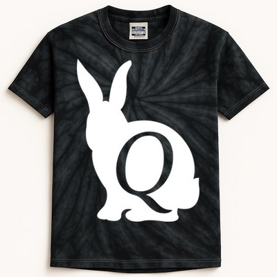 Q-anon Rabbit Logo Kids Tie-Dye T-Shirt