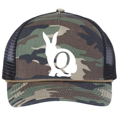 Q-anon Rabbit Logo Retro Rope Trucker Hat Cap