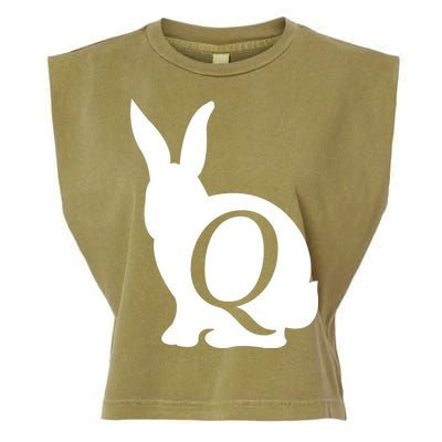 Q-anon Rabbit Logo Garment-Dyed Women's Muscle Tee