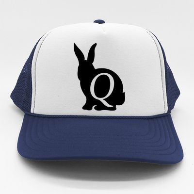 Q-anon Rabbit Logo Trucker Hat