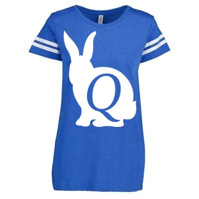 Q-anon Rabbit Logo Enza Ladies Jersey Football T-Shirt