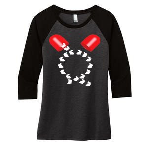 Q Anon Red Pill Qanon Women's Tri-Blend 3/4-Sleeve Raglan Shirt