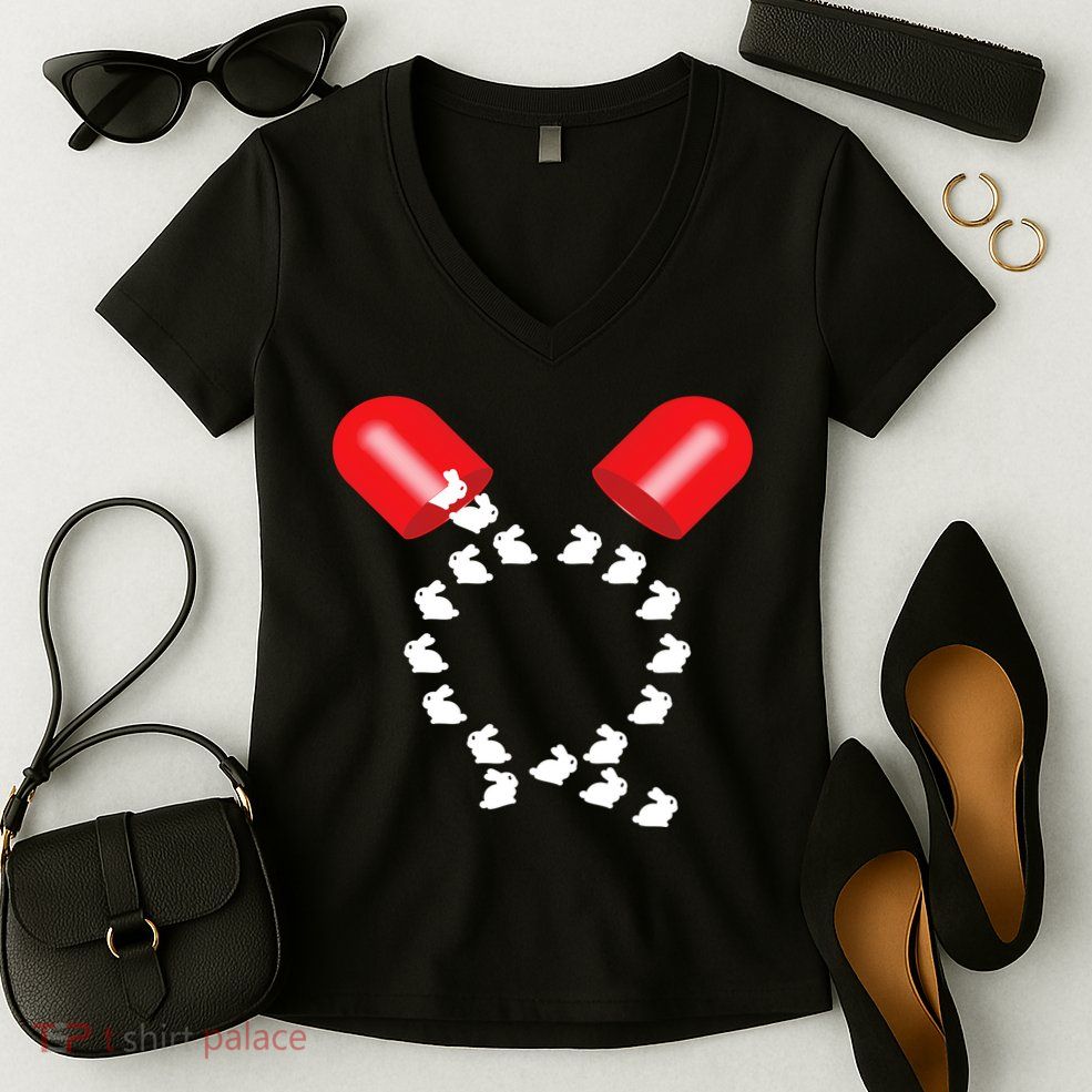 Q Anon Red Pill Qanon Women's V-Neck T-Shirt