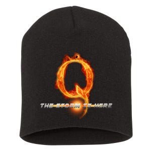 Q-Anon The Storm Is Here Short Acrylic Beanie