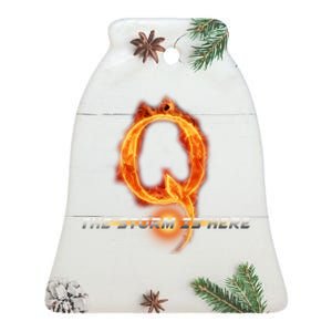 Q-Anon The Storm Is Here Ceramic Bell Ornament