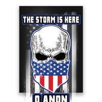 Q-Anon The Storm Is Here Skull Flag Poster