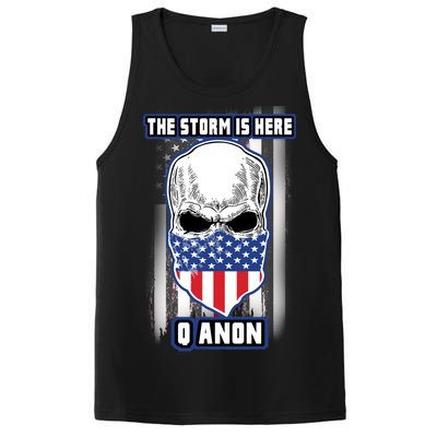 Q-Anon The Storm Is Here Skull Flag PosiCharge Competitor Tank