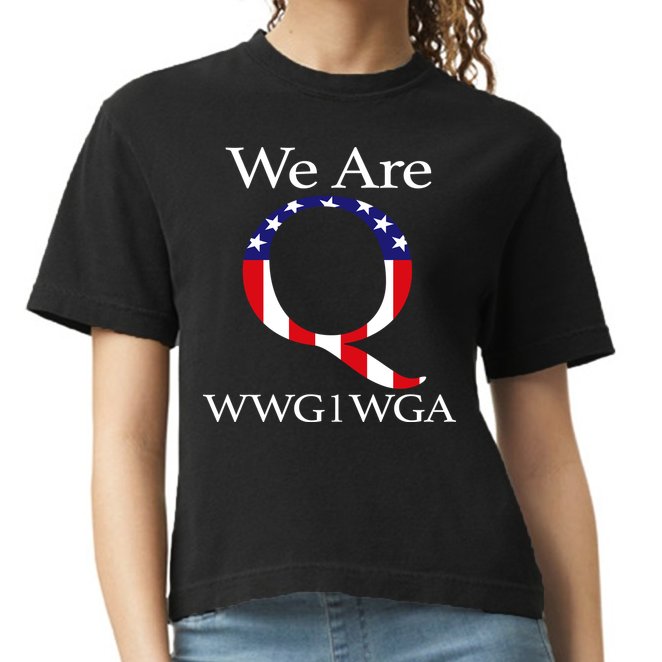 Q Anon We Are WWG1WGA Qanon Comfort Colors Boxy T-Shirt