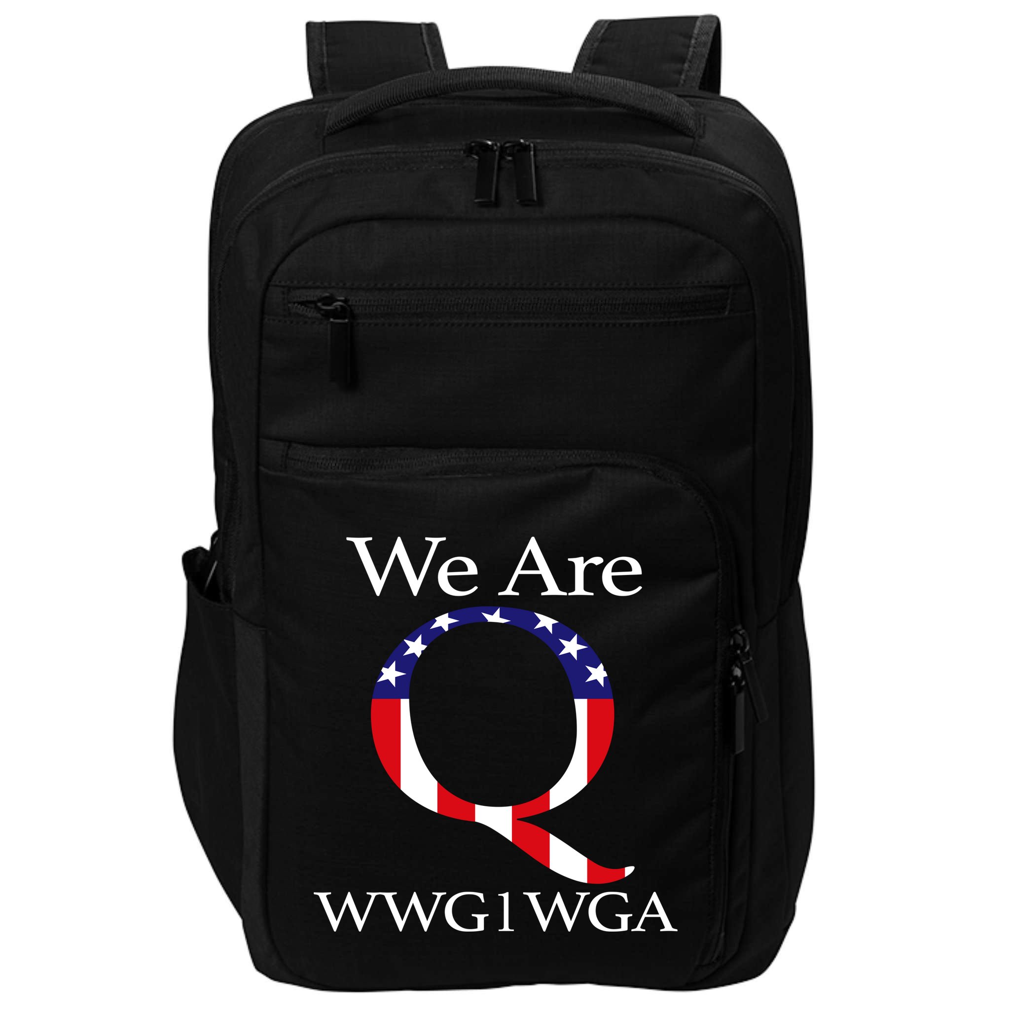 Q Anon We Are WWG1WGA Qanon Impact Tech Backpack