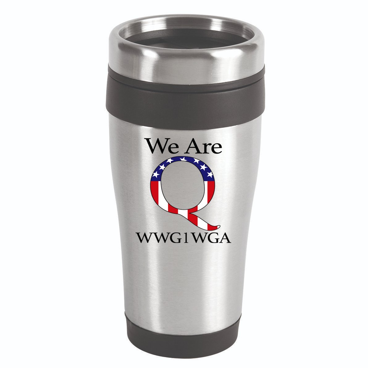 Q Anon We Are WWG1WGA Qanon 16oz Travel Tumbler