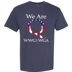 Q Anon We Are WWG1WGA Qanon Garment-Dyed Heavyweight T-Shirt