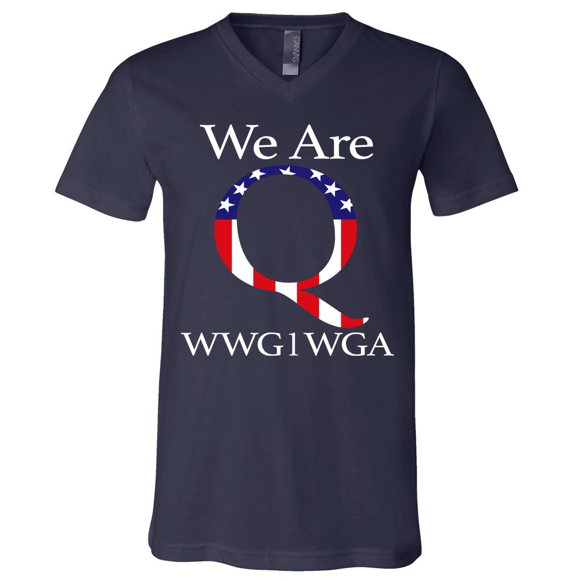 Q Anon We Are WWG1WGA Qanon V-Neck T-Shirt