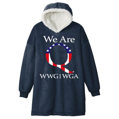 Q Anon We Are WWG1WGA Qanon Hooded Wearable Blanket