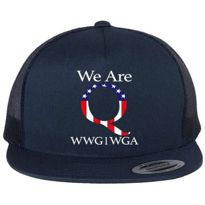 Q Anon We Are WWG1WGA Qanon Flat Bill Trucker Hat