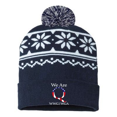 Q Anon We Are WWG1WGA Qanon USA-Made Snowflake Beanie