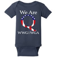 Q Anon We Are WWG1WGA Qanon Baby Bodysuit