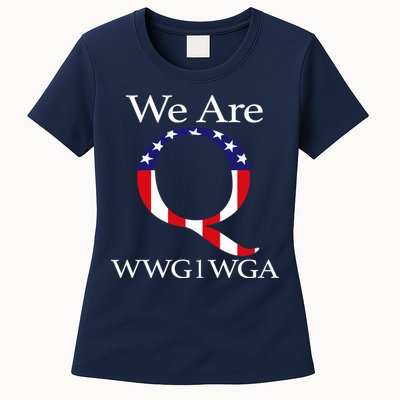 Q Anon We Are WWG1WGA Qanon Womens T-Shirt