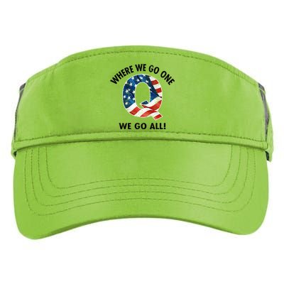 Q Anon Where We Go One We Go All  Adult Drive Performance Visor