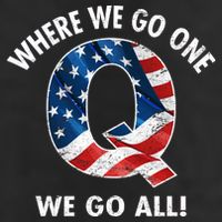 Q Anon Where We Go One We Go All  Garment-Dyed Fleece Hoodie