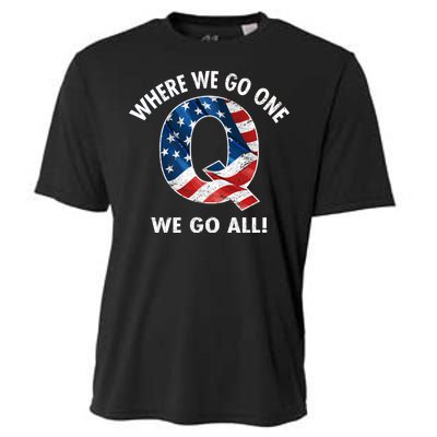 Q Anon Where We Go One We Go All  Cooling Performance Crew T-Shirt