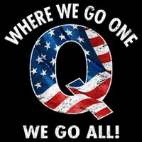 Q Anon Where We Go One We Go All  16 in Basic Backpack