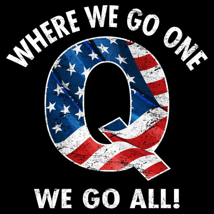 Q Anon Where We Go One We Go All  16 in Basic Backpack
