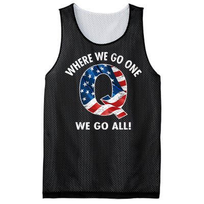 Q Anon Where We Go One We Go All  Mesh Reversible Basketball Jersey Tank