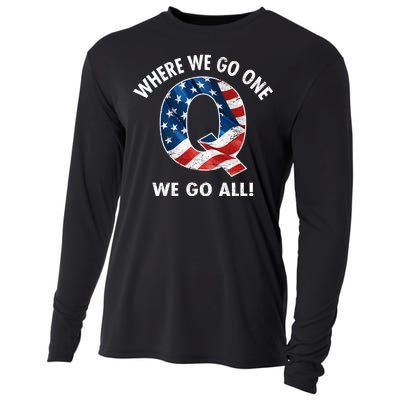 Q Anon Where We Go One We Go All  Cooling Performance Long Sleeve Crew